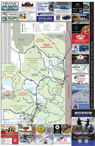 Island Park Winter Use Map 2025 -2026 (NORTH) Preview 1