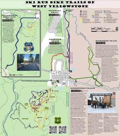 West Yellowstone - Run Ski Bike Trail Map (In Town) Preview 1