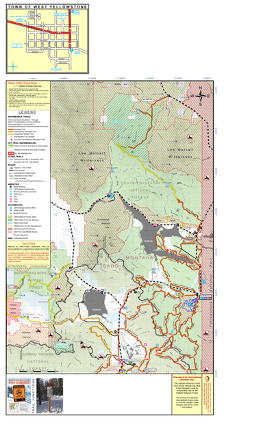 West Yellowstone Winter Use Map 2025-2026 (North) Preview 1