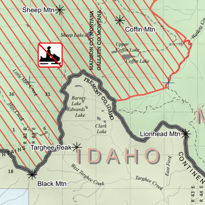 West Yellowstone Winter Use Map 2025-2026 (North) Preview 3