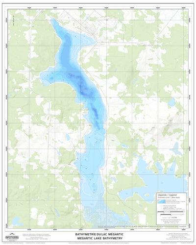 INFOTIERRA CANADA LAC MEGANTIC - BATHYMETRIE digital map