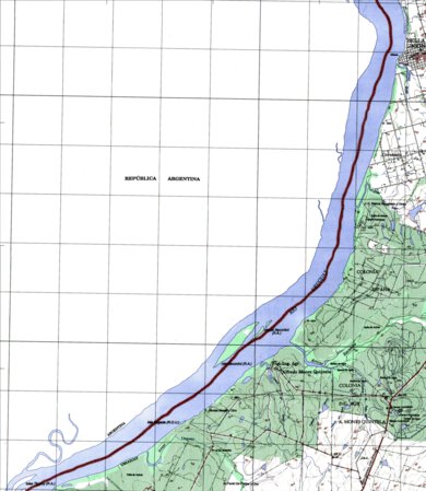 Instituto Geográfico Militar de Uruguay Bella Unión (O4) digital map