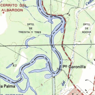 Instituto Geográfico Militar de Uruguay Cebollatí (C20) digital map