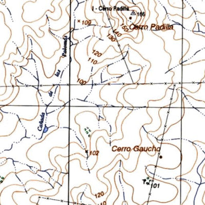 Instituto Geográfico Militar de Uruguay Cerro Padilla (M14) digital map