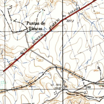 Instituto Geográfico Militar de Uruguay Illescas (G22) digital map