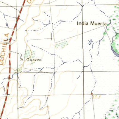 Instituto Geográfico Militar de Uruguay India Muerta (D24) digital map