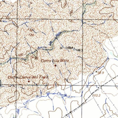 Instituto Geográfico Militar de Uruguay Mal Abrigo (M25) digital map