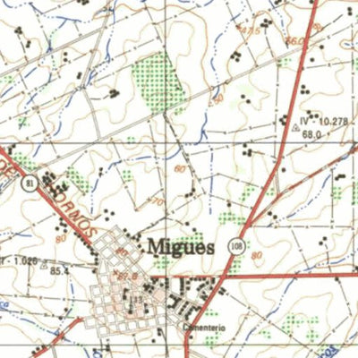 Instituto Geográfico Militar de Uruguay Migues (H27) digital map