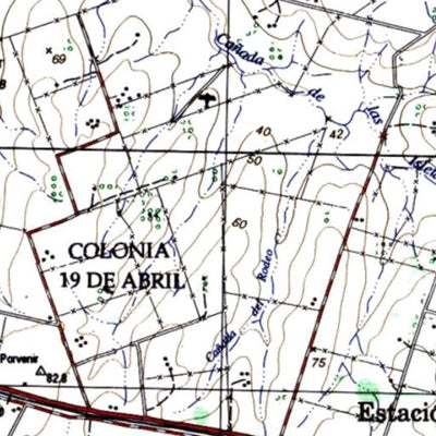 Instituto Geográfico Militar de Uruguay Porvenir (O15) digital map
