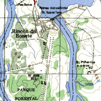 Instituto Geográfico Militar de Uruguay Rincón del Bonete (K18) digital map