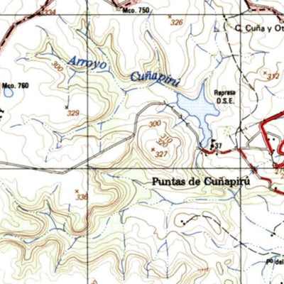 Instituto Geográfico Militar de Uruguay Rivera (H7) digital map