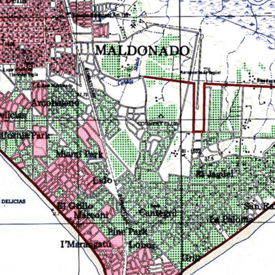 Instituto Geográfico Militar de Uruguay San Carlos-Punta del Este (F29-30) digital map