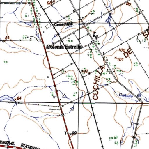 Tomás Gomensoro (N5) Map by Instituto Geografico Militar de Uruguay ...
