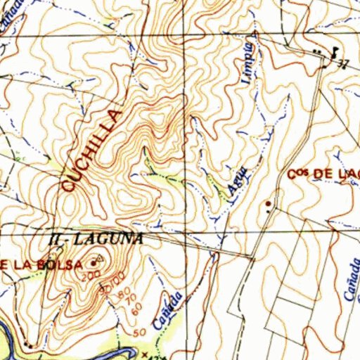 Map Que Tre Treinta y Tres (E20) Map by Instituto Geografico Militar de Uruguay ...