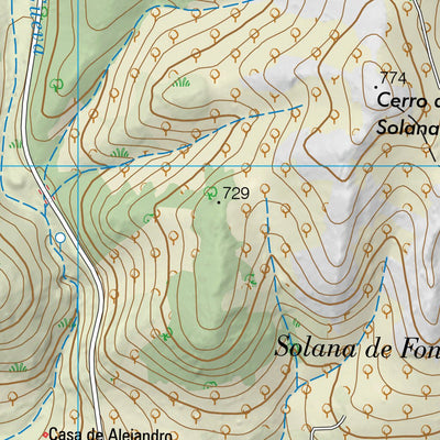 Instituto Geográfico Nacional de España Fontanosas (0808-2) digital map