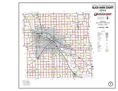 Iowa Department of Transportation Black Hawk County, Iowa digital map