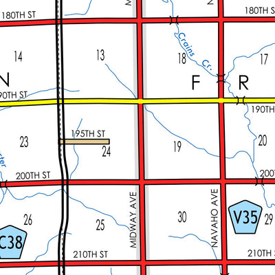 Iowa Department of Transportation Bremer County, Iowa digital map