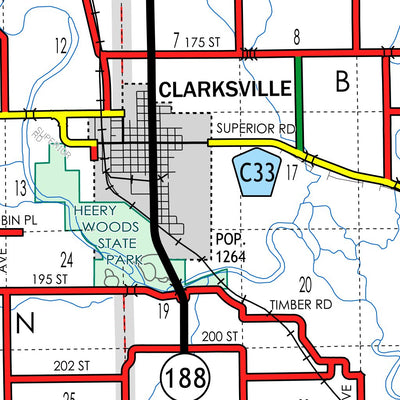 Iowa Department of Transportation Butler County, Iowa digital map