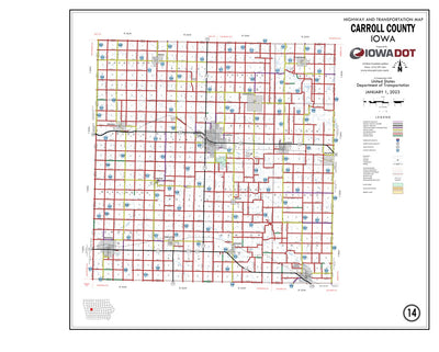 Iowa Department of Transportation Carroll County, Iowa digital map
