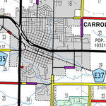 Iowa Department of Transportation Carroll County, Iowa digital map