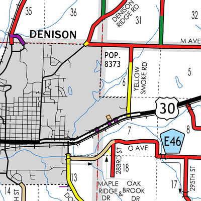 Iowa Department of Transportation Crawford County, Iowa digital map