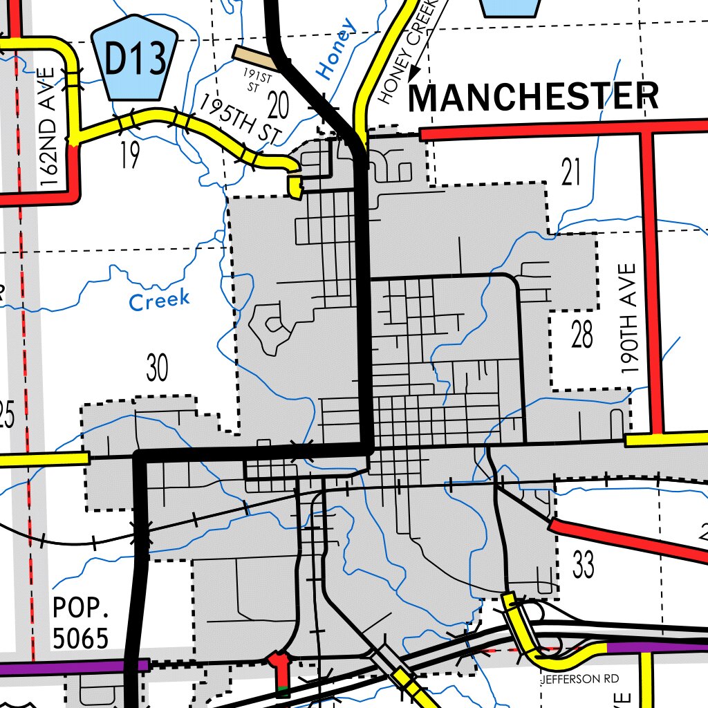 Delaware County, Iowa Map by Iowa Department of Transportation | Avenza ...