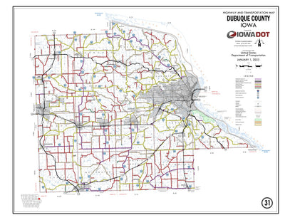 Iowa Department of Transportation Dubuque County, Iowa digital map