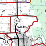 Iowa Department of Transportation Fayette County, Iowa digital map