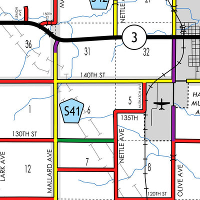Iowa Department of Transportation Franklin County, Iowa digital map