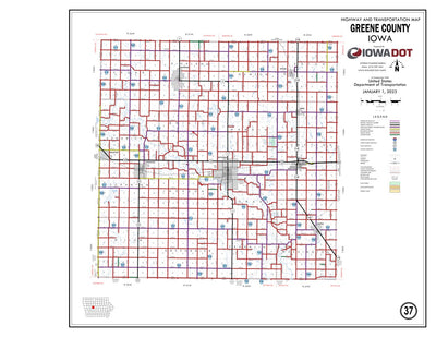 Iowa Department of Transportation Greene County, Iowa digital map