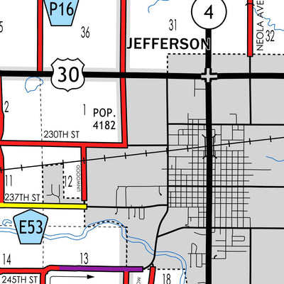 Iowa Department of Transportation Greene County, Iowa digital map