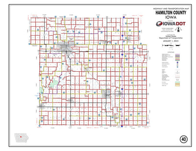 Iowa Department of Transportation Hamilton County, Iowa digital map
