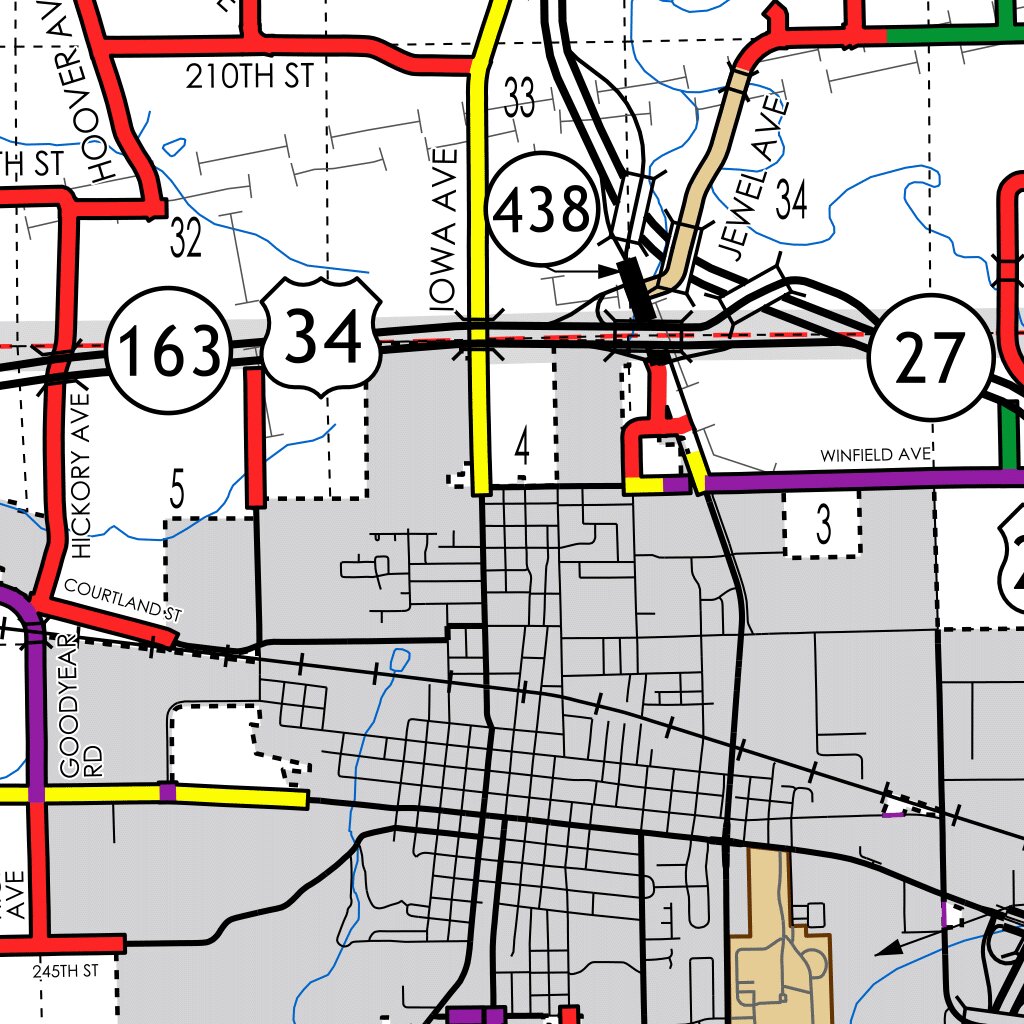 Henry County, Iowa Map by Iowa Department of Transportation | Avenza Maps