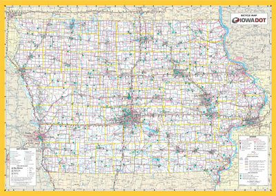Iowa Department of Transportation Iowa 2021-2022 Bicycle Map digital map
