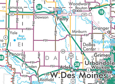 Iowa Department of Transportation Iowa 2023-2024 Bicycle Map digital map