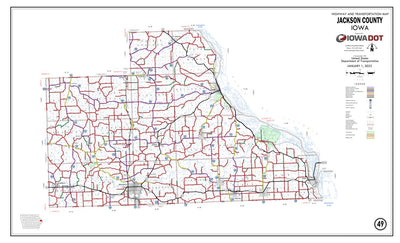 Iowa Department of Transportation Jackson County, Iowa digital map