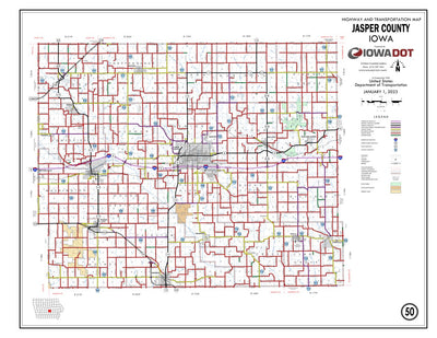 Iowa Department of Transportation Jasper County, Iowa digital map