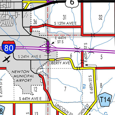 Iowa Department of Transportation Jasper County, Iowa digital map