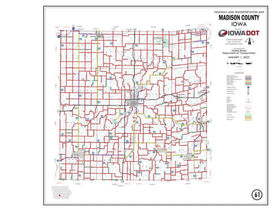Iowa Department of Transportation Madison County, Iowa digital map