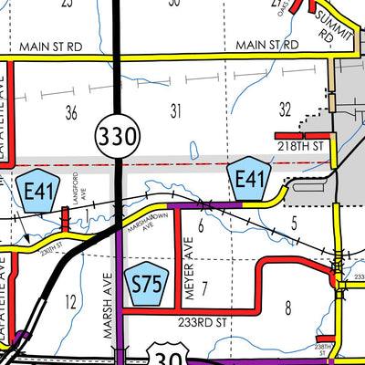 Iowa Department of Transportation Marshall County, Iowa digital map
