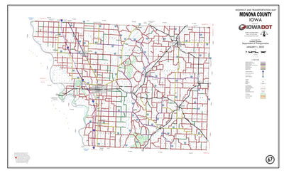 Iowa Department of Transportation Monona County, Iowa digital map