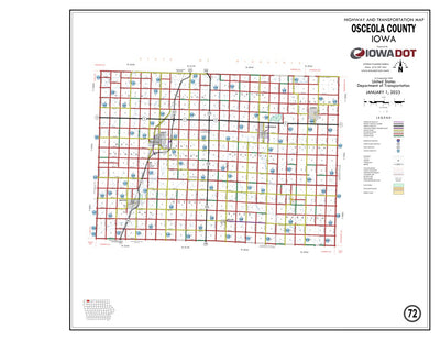 Iowa Department of Transportation Osceola County, Iowa digital map