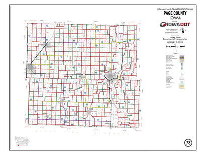 Iowa Department of Transportation Page County, Iowa digital map