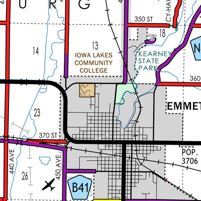 Iowa Department of Transportation Palo Alto County, Iowa digital map