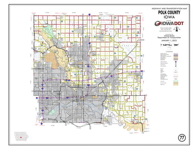 Iowa Department of Transportation Polk County, Iowa digital map