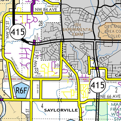 Iowa Department of Transportation Polk County, Iowa digital map