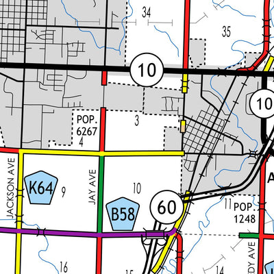 Iowa Department of Transportation Sioux County, Iowa digital map
