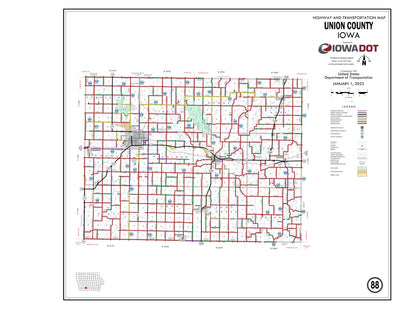 Iowa Department of Transportation Union County, Iowa digital map
