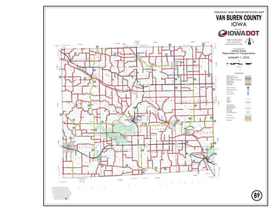 Iowa Department of Transportation Van Buren County, Iowa digital map