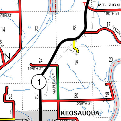 Iowa Department of Transportation Van Buren County, Iowa digital map